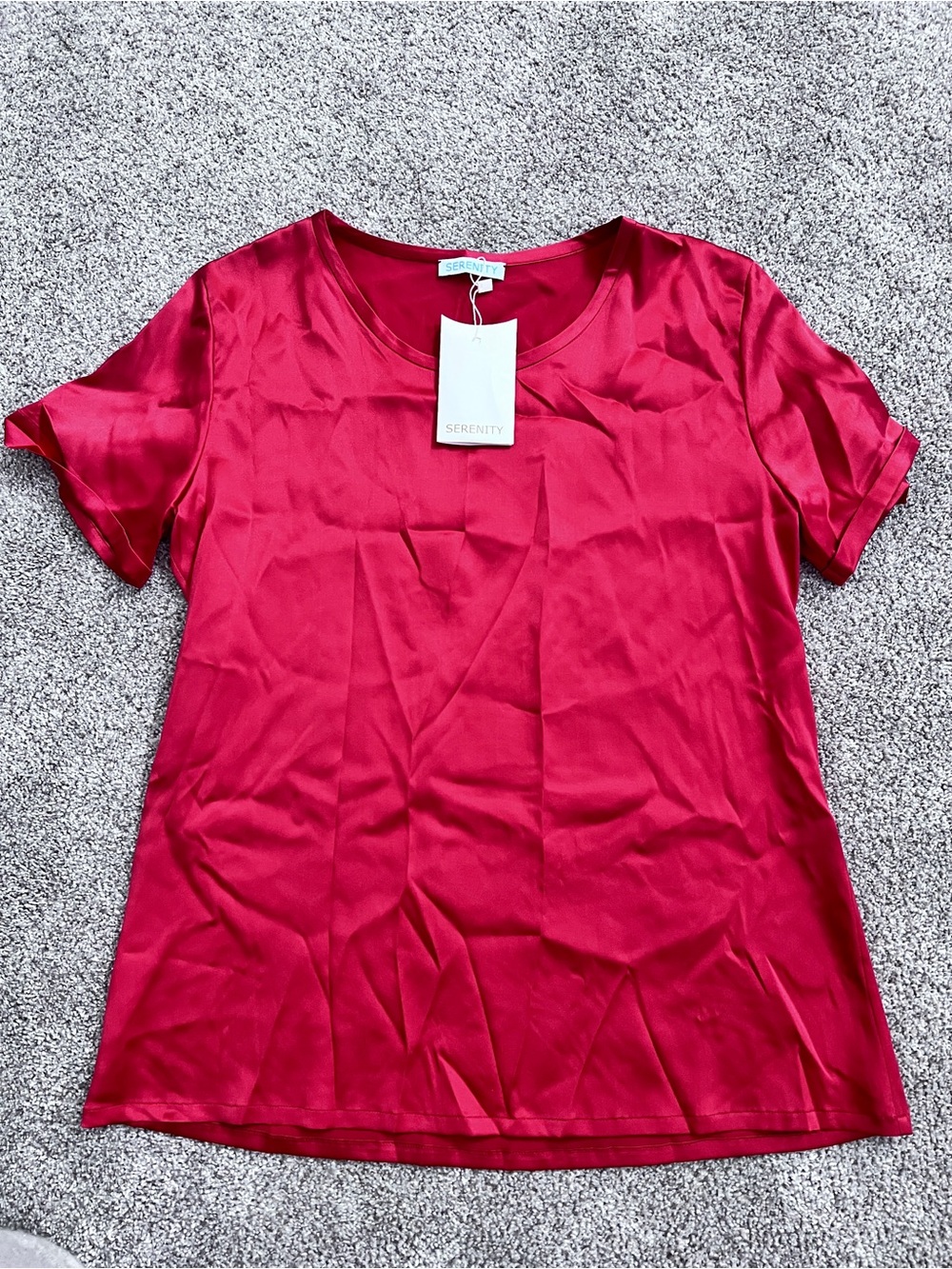 The Serenity Wear Luxurious 100% mulberry Silk Short Sleeve blouse